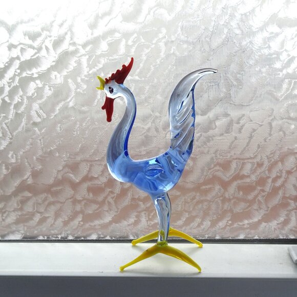 Vintage Glass Rooster - Picture 2 of 5